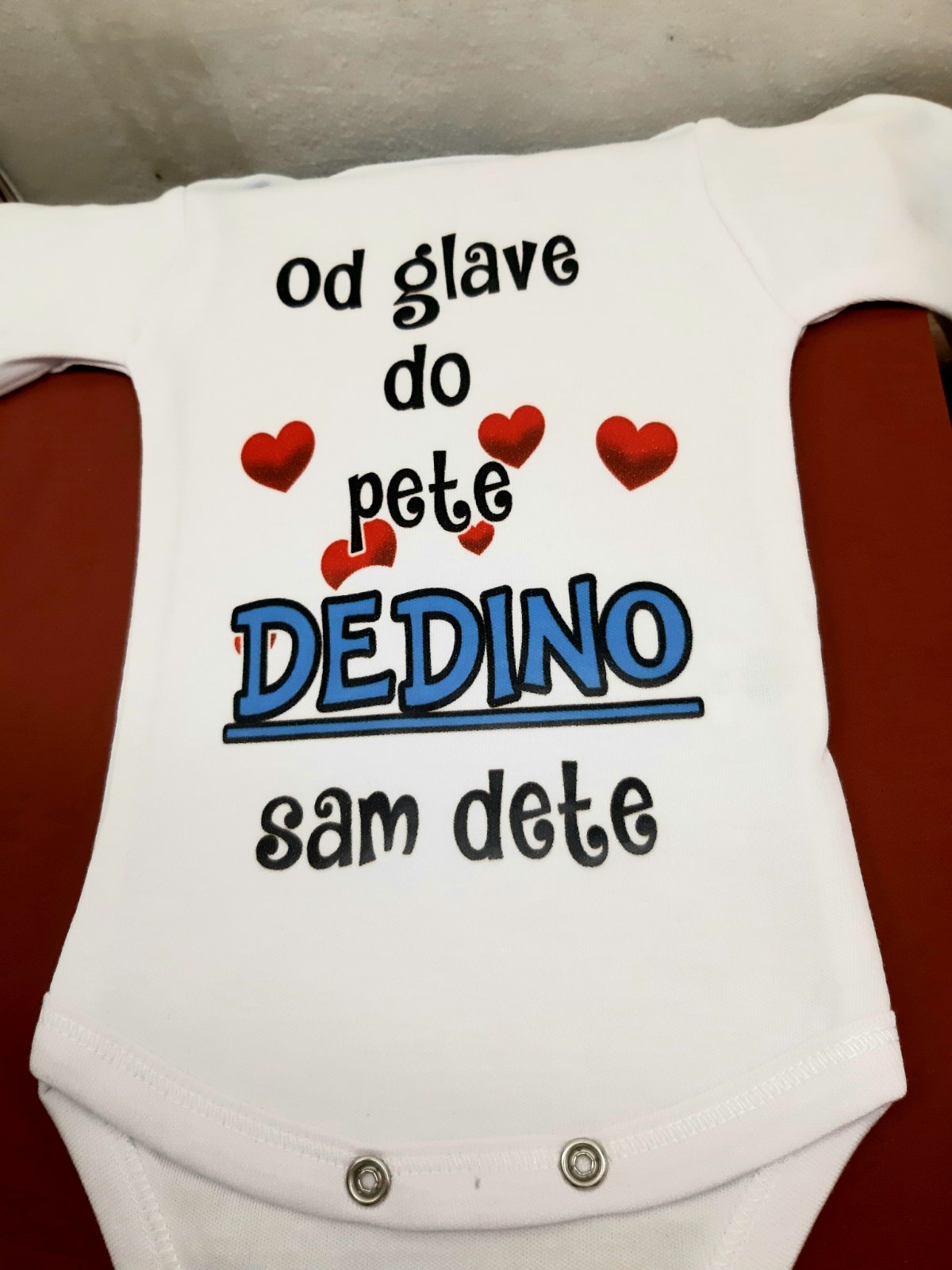 Poklon za rodjendan  deca/Bodi za bebe sa natpisom po zelji/od glave do pete dedino sam dete.jpg